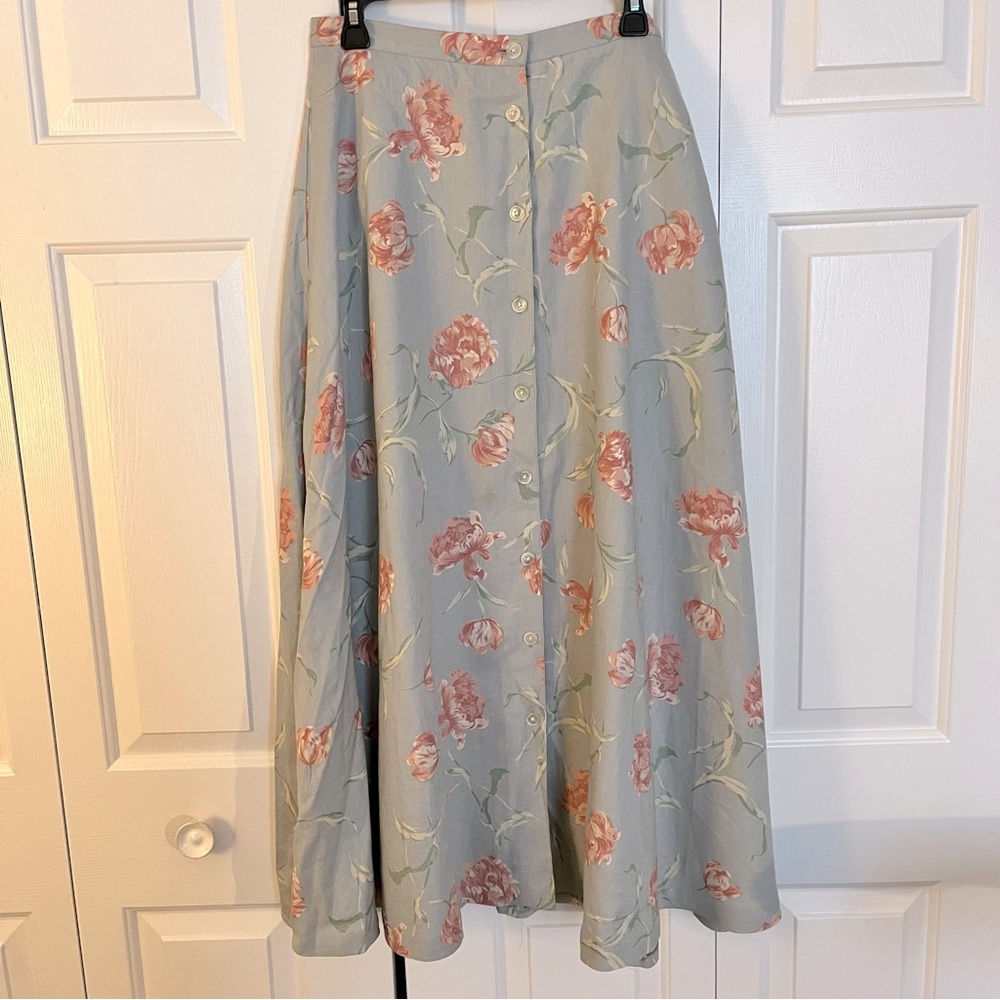 COPY - 🪷 Vintage- Ralph Lauren- Linen Floral Maxi Skirt